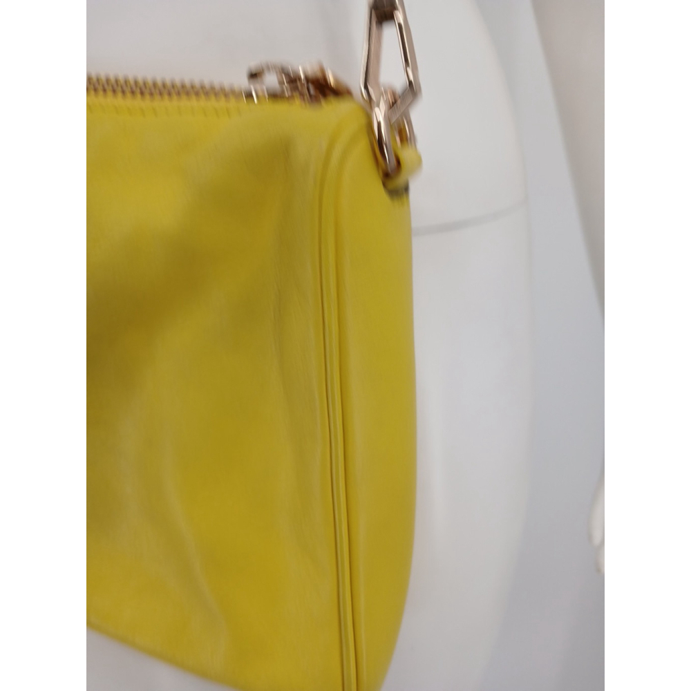 Rebecca Minkoff Yellow Leather Crossbody Bag Purse Zipper - Picture 7 of 16